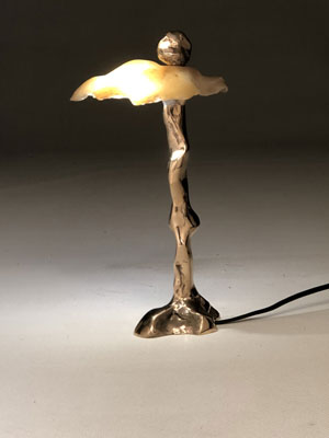 lampe bronze design sculpture vintage dans l esprit des annees 30 par michel jaubert