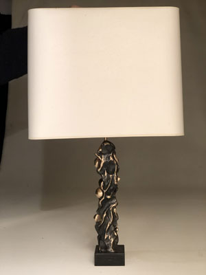nouvelle lampe sculpture luminaire d art par michel jaubert integrant la sculpture  a l architecture interieure