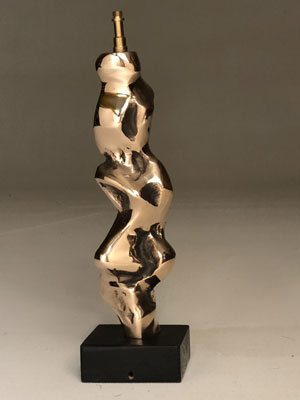 tres belle lampe en bronze de la serie anniversaire de michel jaubert 50 ans de creation en luminaire